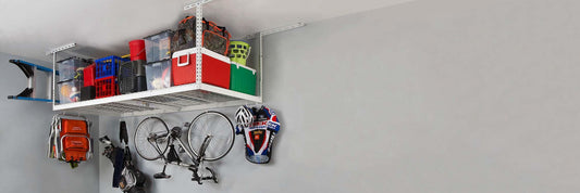overhead rack with boxes