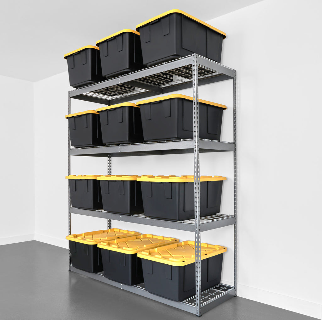 heavy duty garage shelving with storage bins (7726741815510)