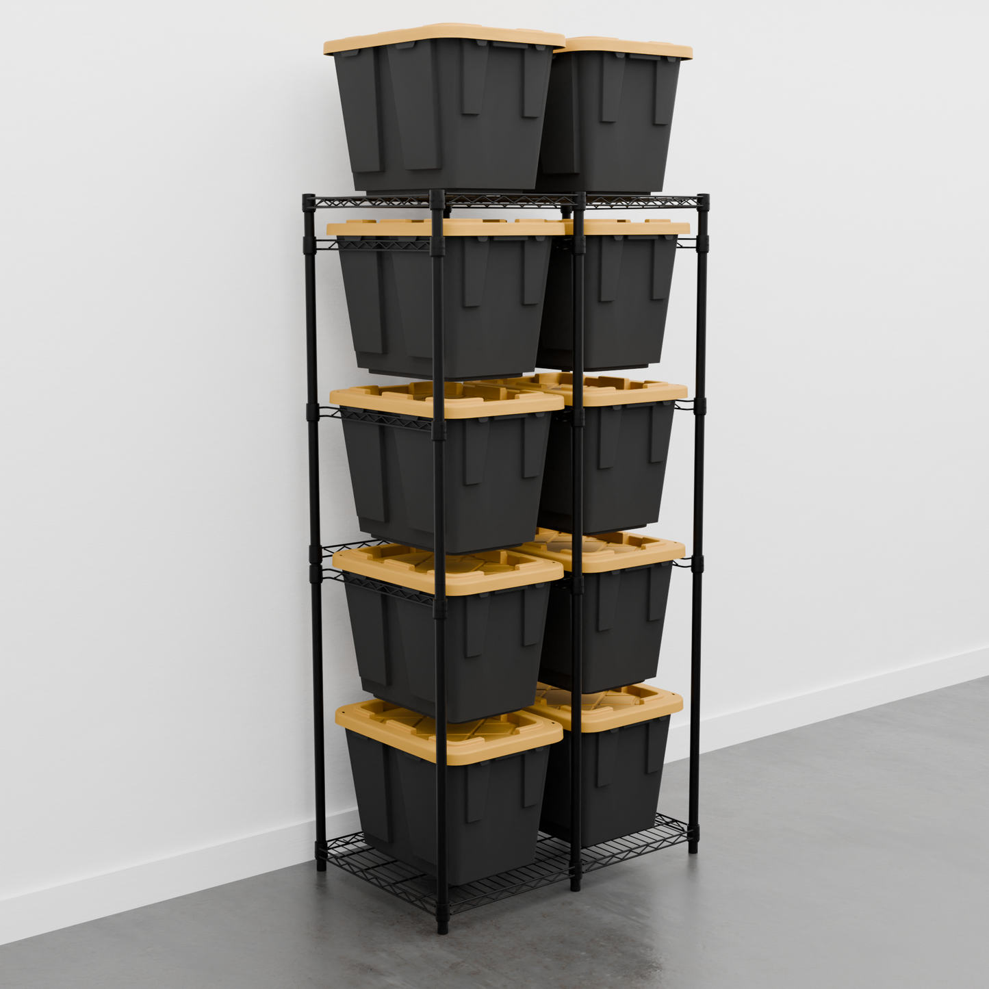 12 Gallon Storage Bin Rack with Bins