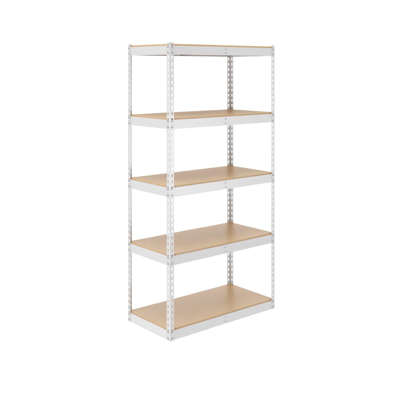 18" x 36" x 72" Garage Shelving in White