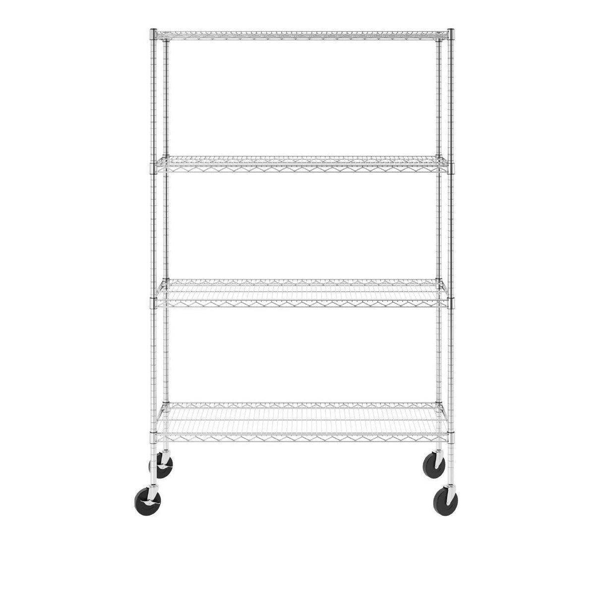 SafeRacks 18" x 48" x 72" 4Tier Wire Rack for Garage & Kitchen