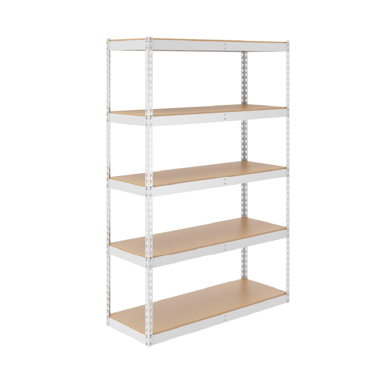 18" x 48" x 72" Garage Shelving in White