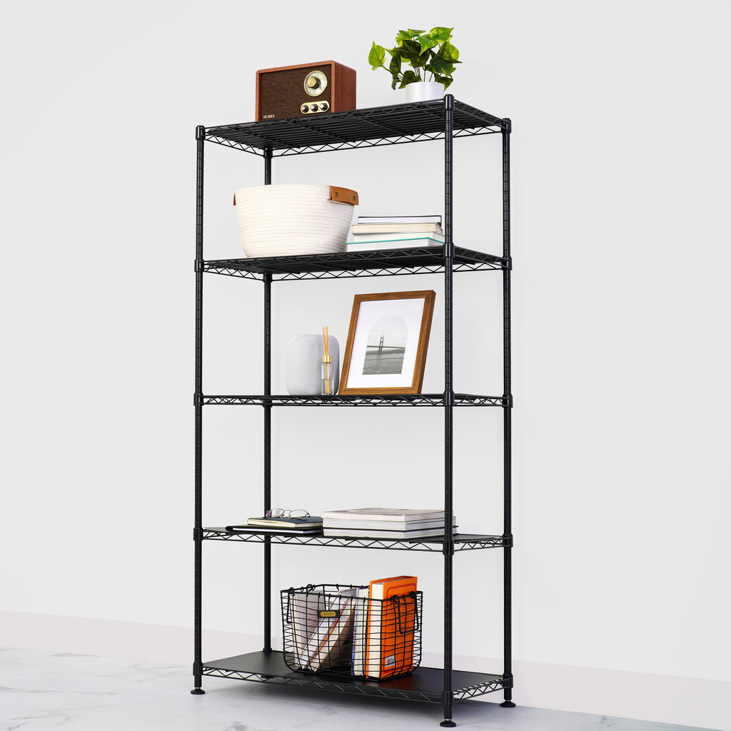 saferacks 14x30x60 wire rack with interior decorations like plants, picture frames and books (8143460958422)