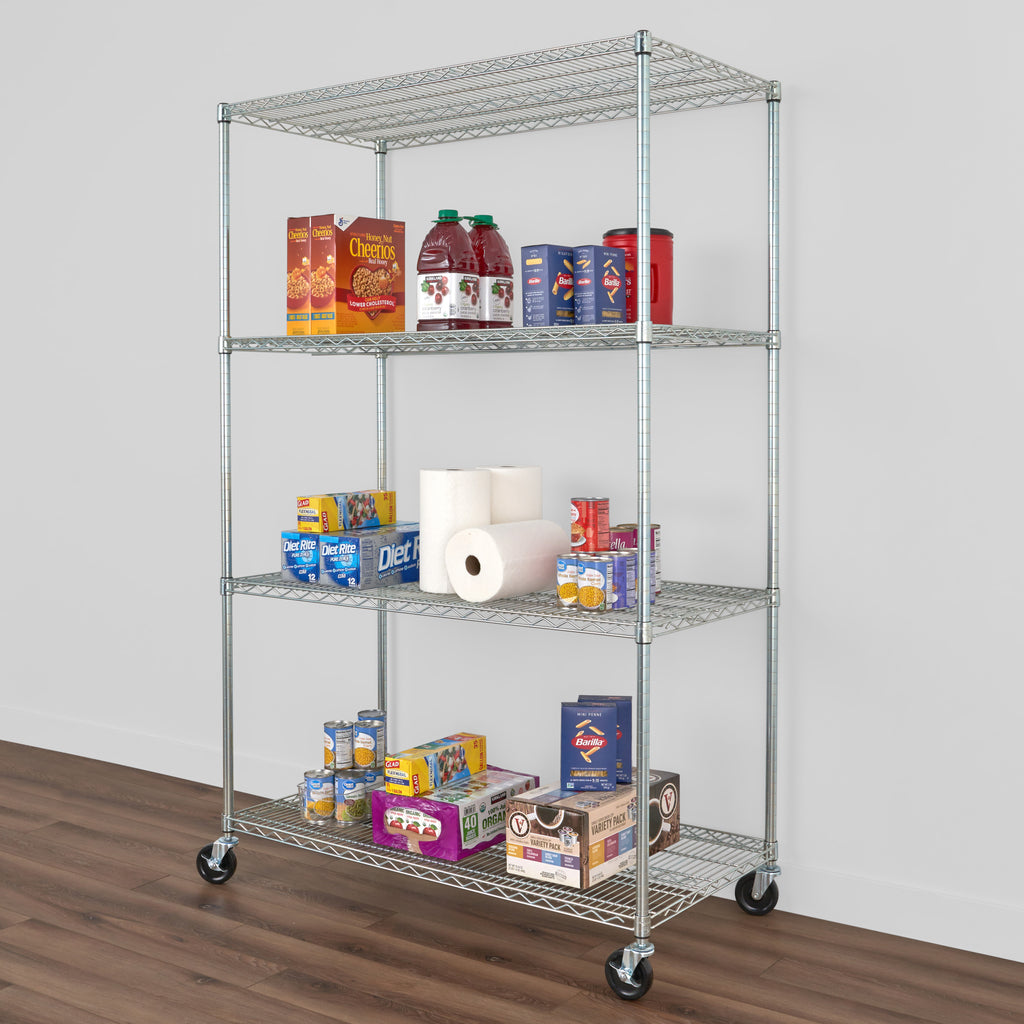 saferacks 24x48x72 wire rack with food and drinks (7726741160150)