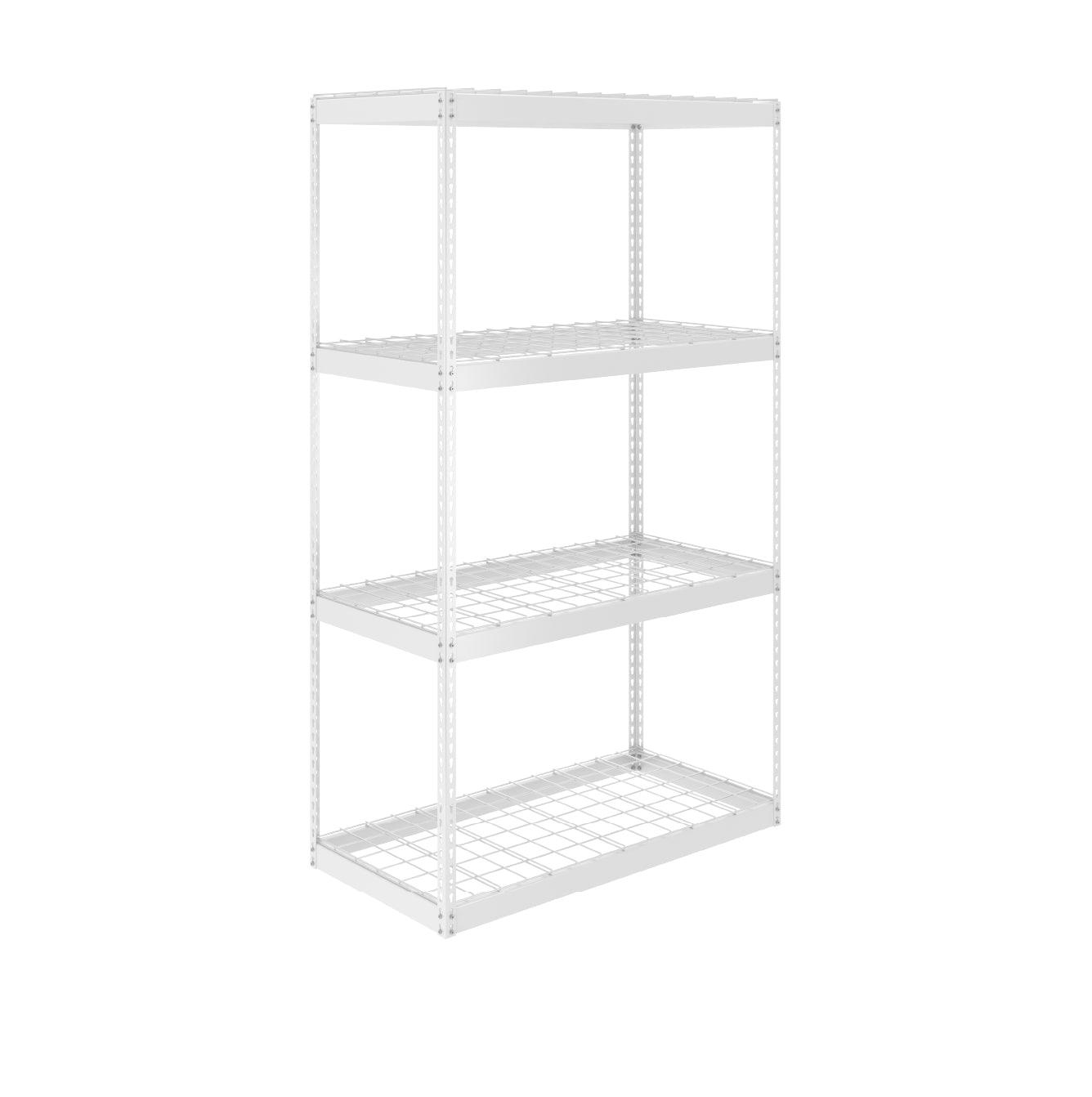 24" x 48" x 84" Garage Shelving in White