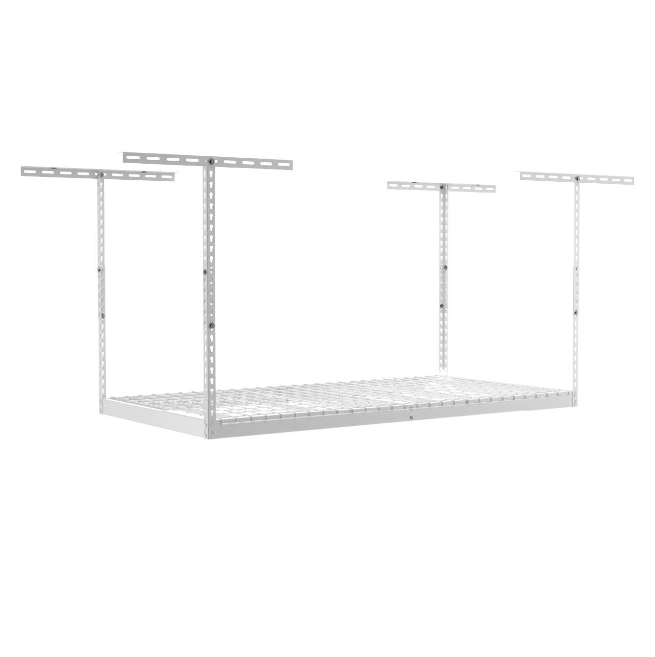 saferacks overhead garage storage rack white (7726744797398)