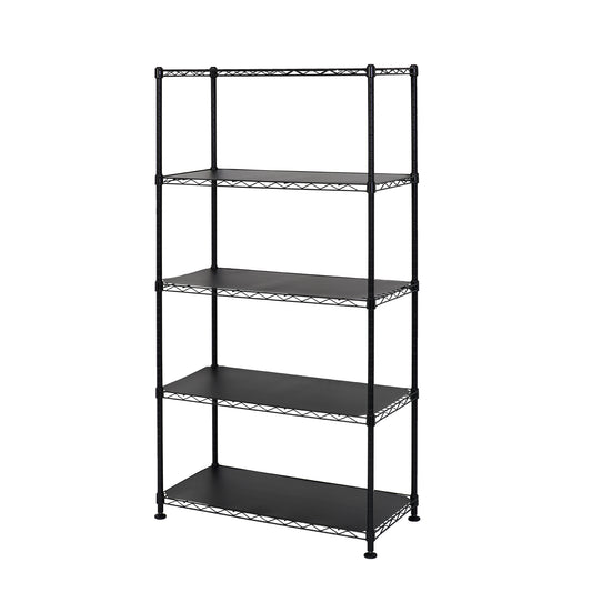 14" x 30" x 60" 5-Tier Wire Rack - Black