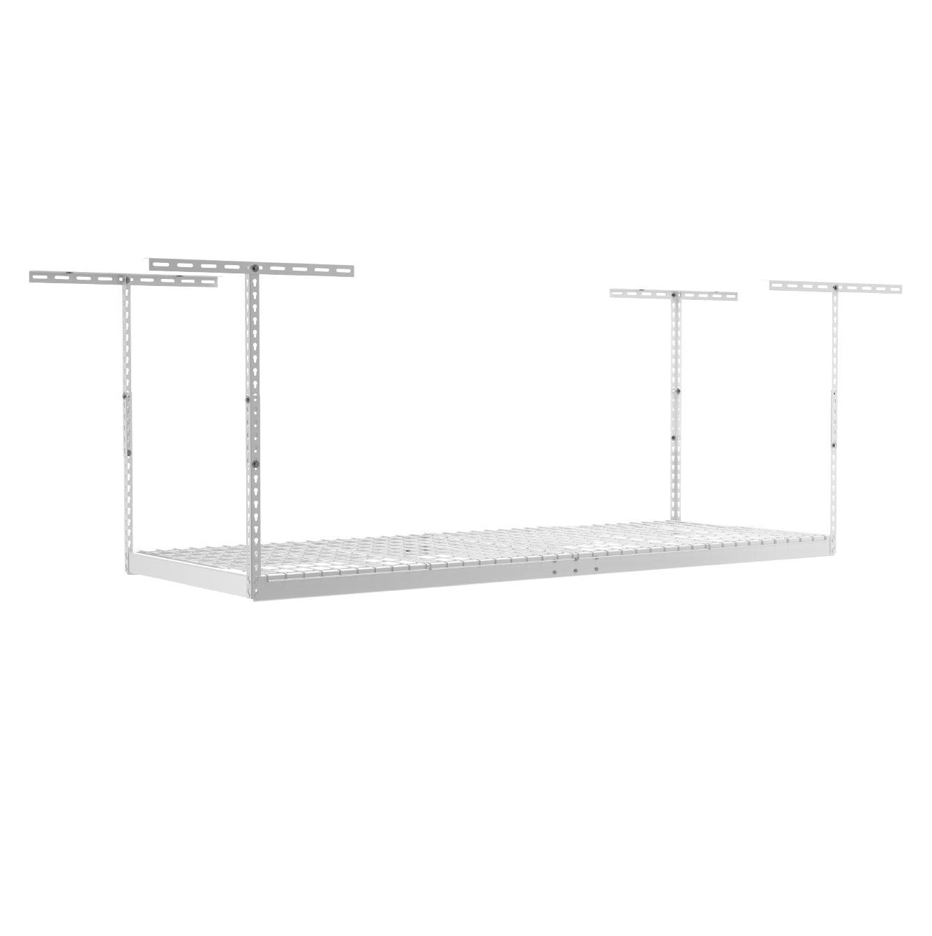 saferacks overhead garage storage rack white (7726744568022)