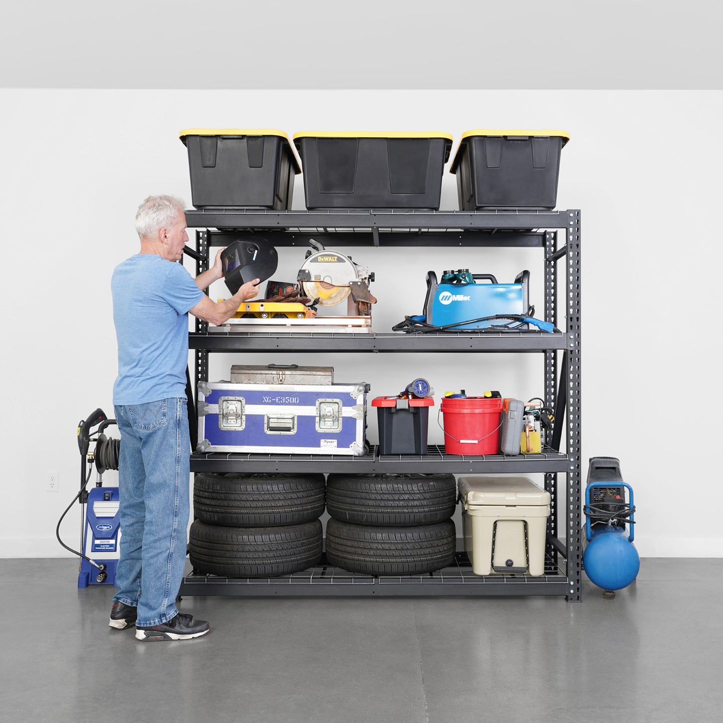 24" x 77" x 72" Industrial Garage Shelving