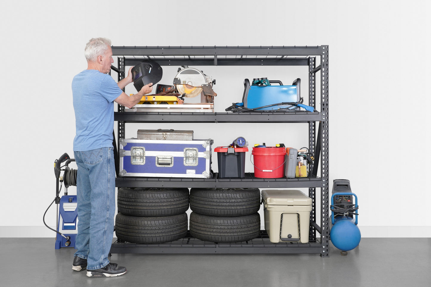 24" x 77" x 72" Industrial Garage Shelving
