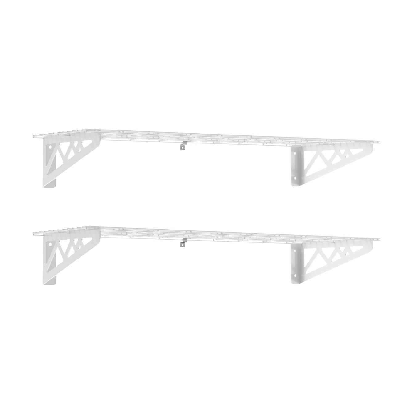 12" x 36" wall shelf set in white