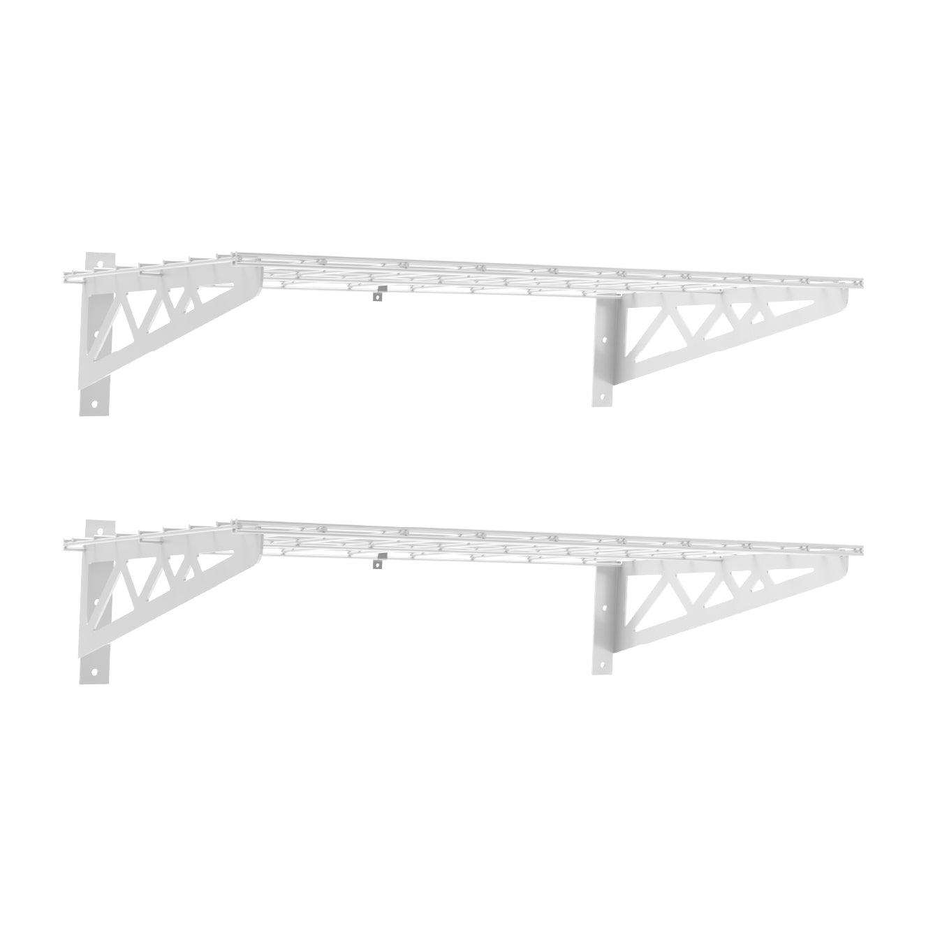 18" x 36" Wall Shelves (Two Pack with Hooks)