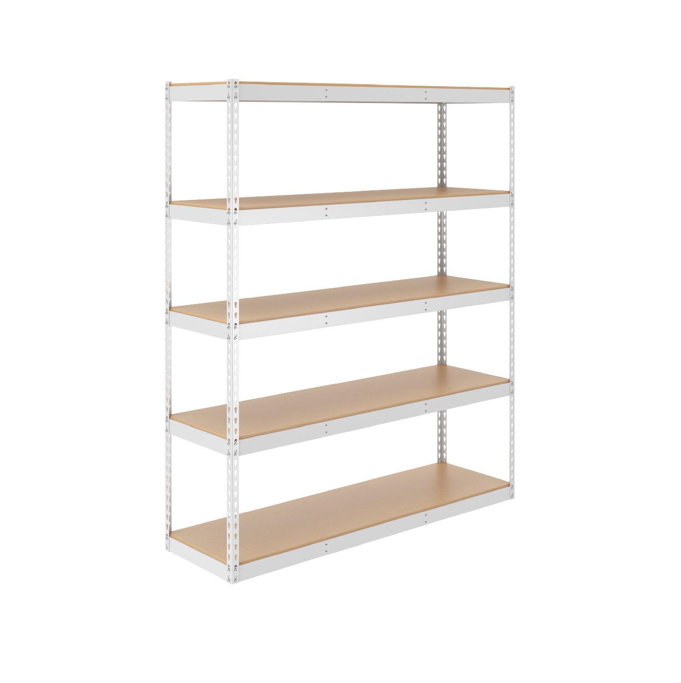 18" x 60" x 72" Garage Shelving in White