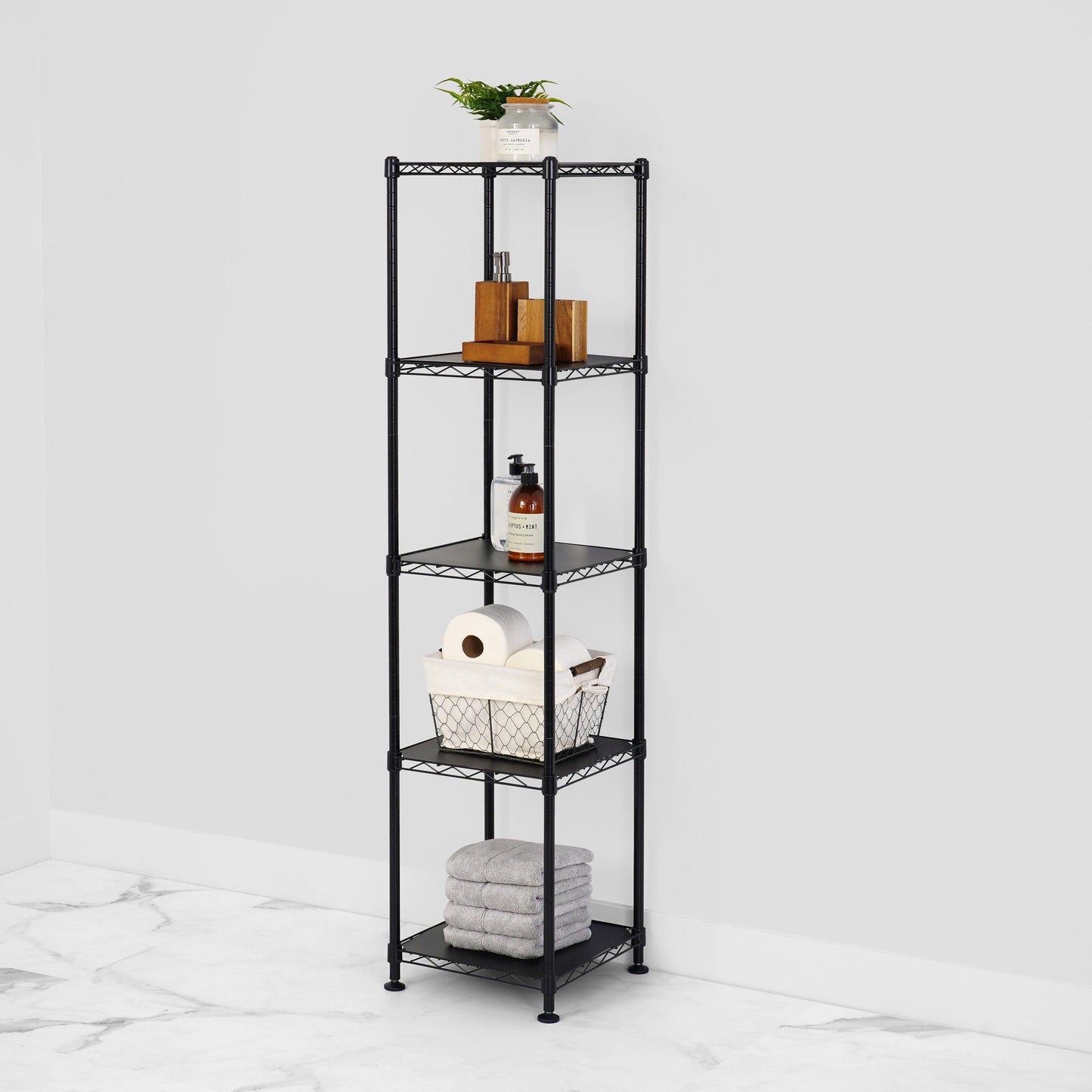 14" x 14" x 60" 5-Tier Wire Rack