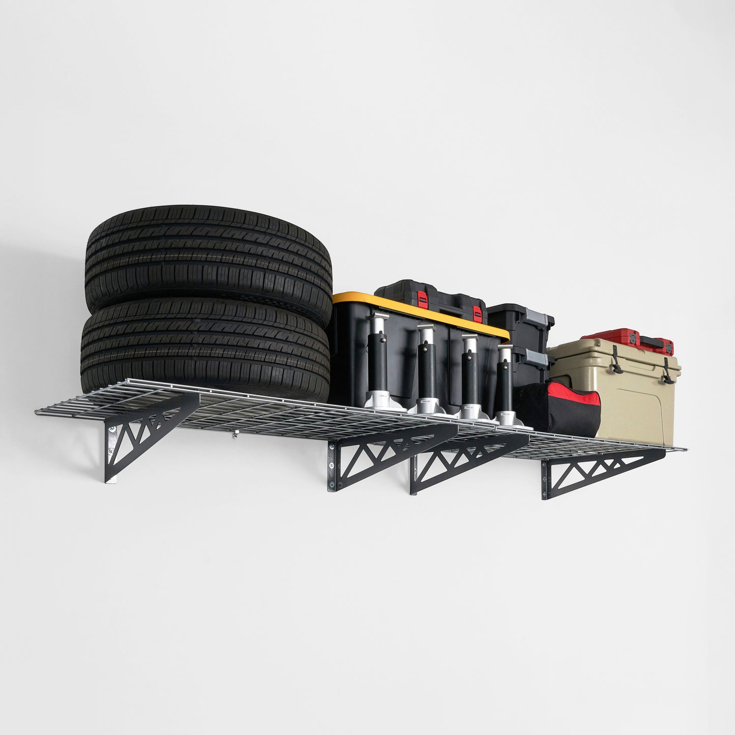 2' x 8' Wall Shelf (with Hooks)