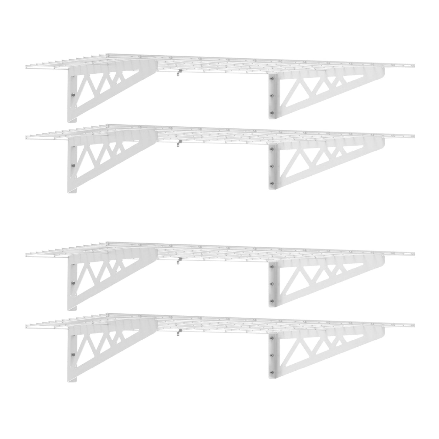 24" x 48" Wall Shelves Combo (Four Pack with Hooks)