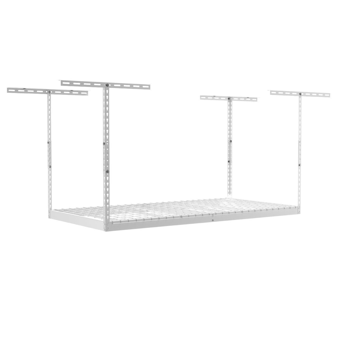 saferacks overhead garage storage rack white (7726739488982)