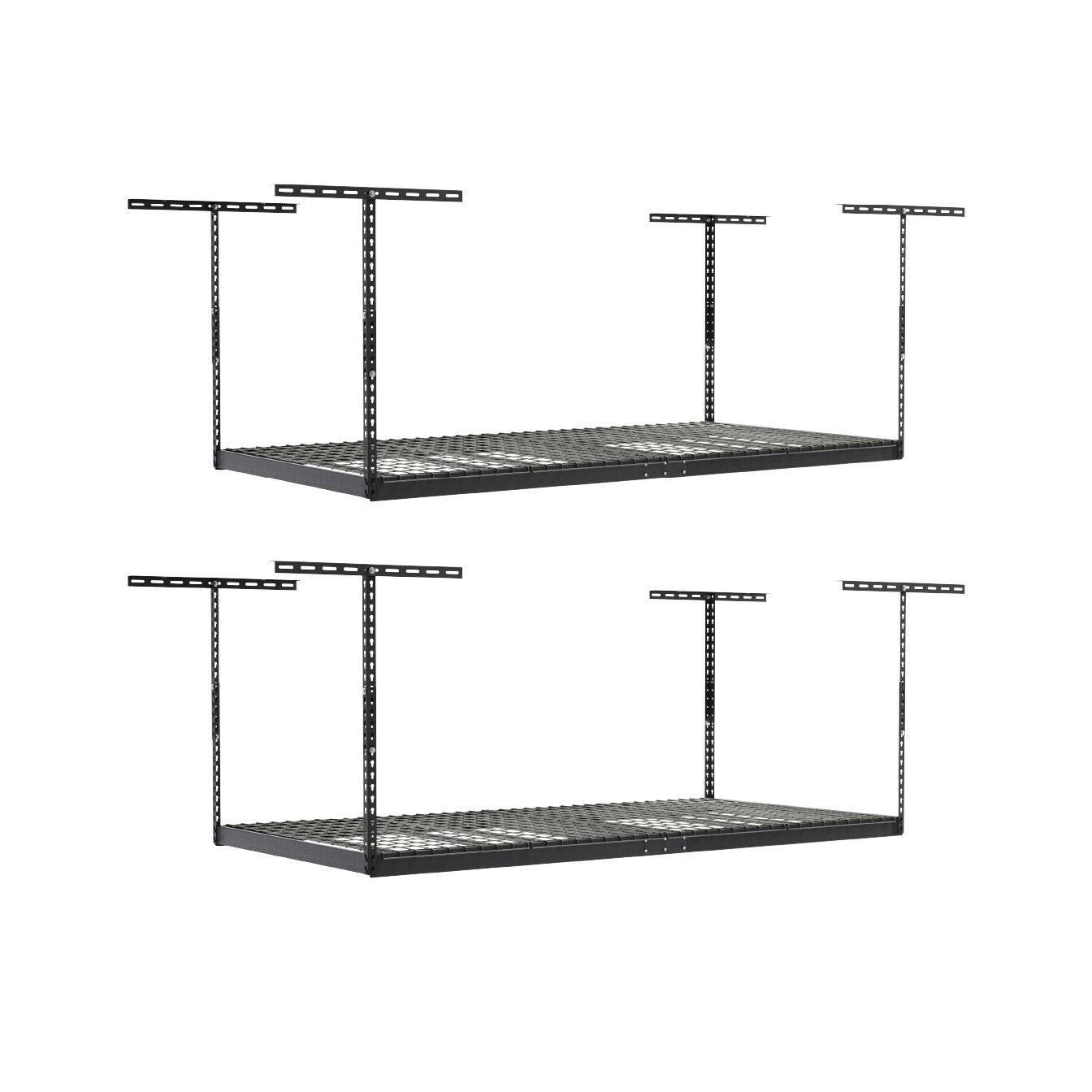 SafeRacks 4ft x 8ft Overhead Garage Storage Rack 2 Rack Pack