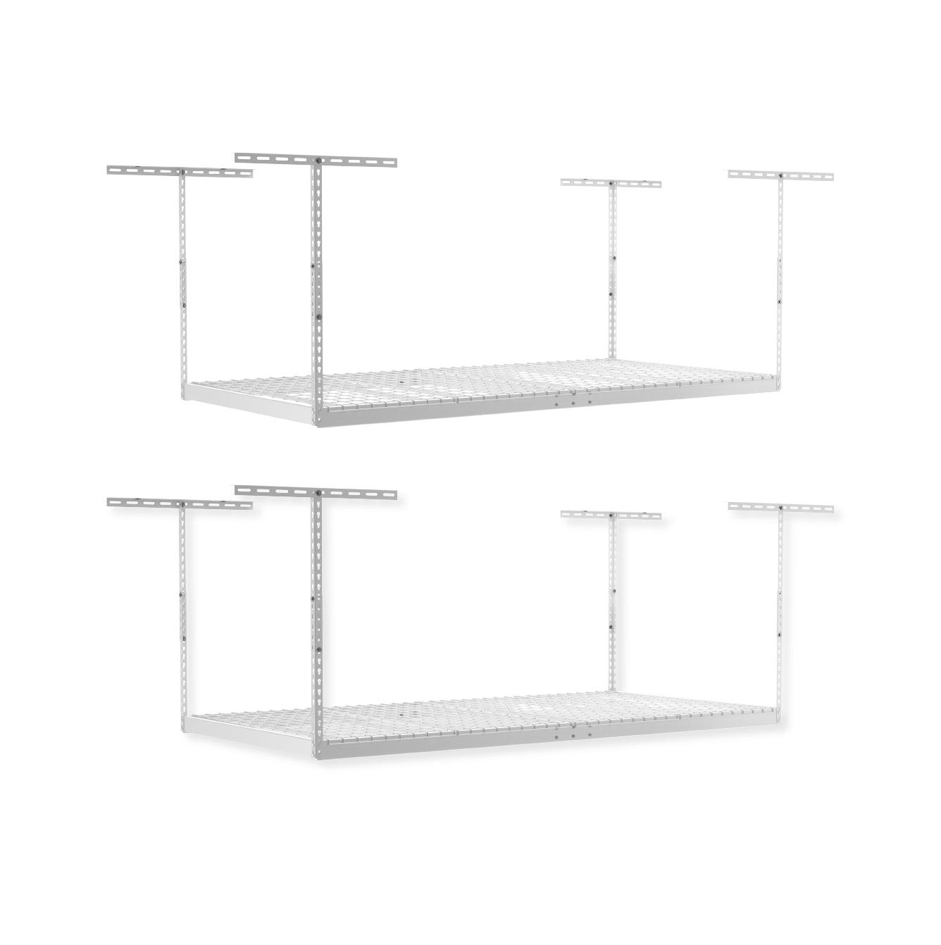 Two 4' x 8' Overhead Storage Racks White