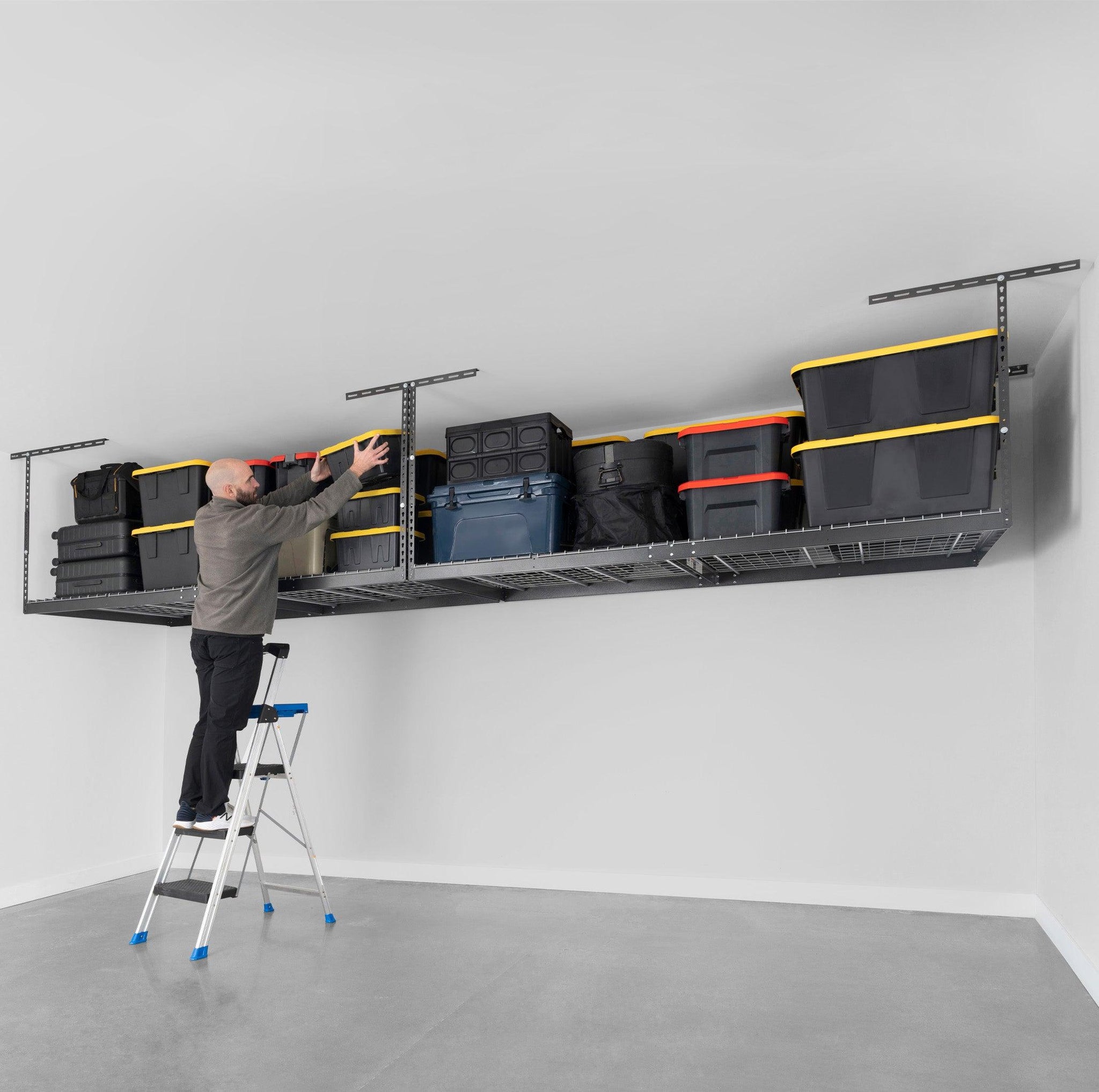 SafeRacks 4ft x 8ft Overhead Garage Storage Rack 2 Rack Pack