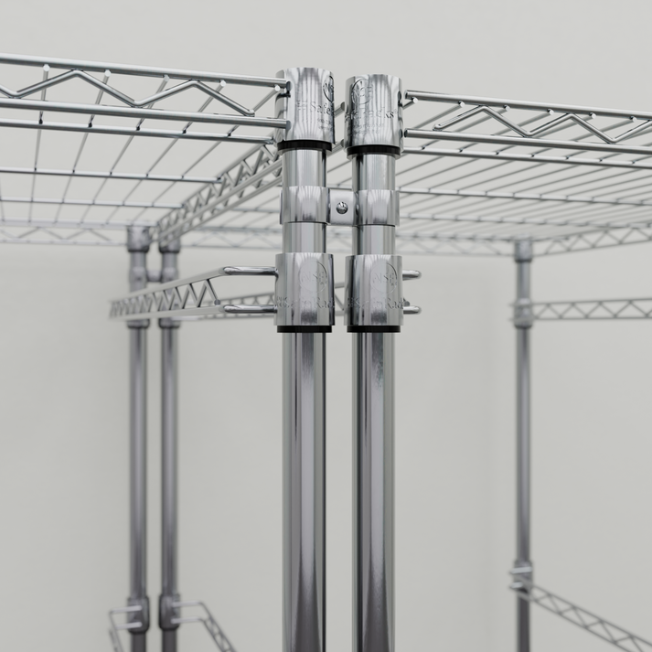Bin Storage Rack Expansion Kit with Wheels - Safely Connect Bin Rack ...