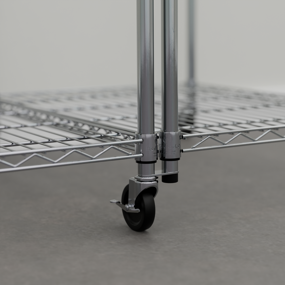 Connected Shelf Rack Bin Storage Rack Expansion Kit with Wheels - Safely Connect Bin Rack ...