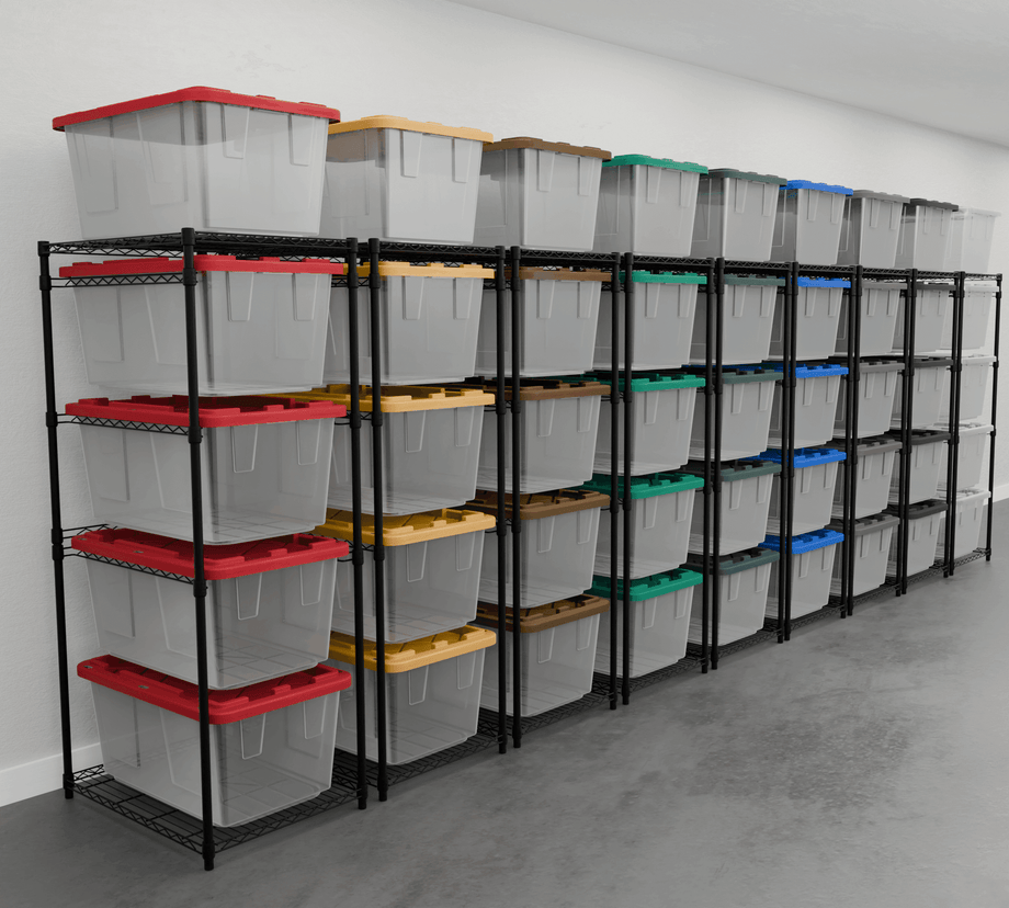 Shelves for rubbermaid bins sale