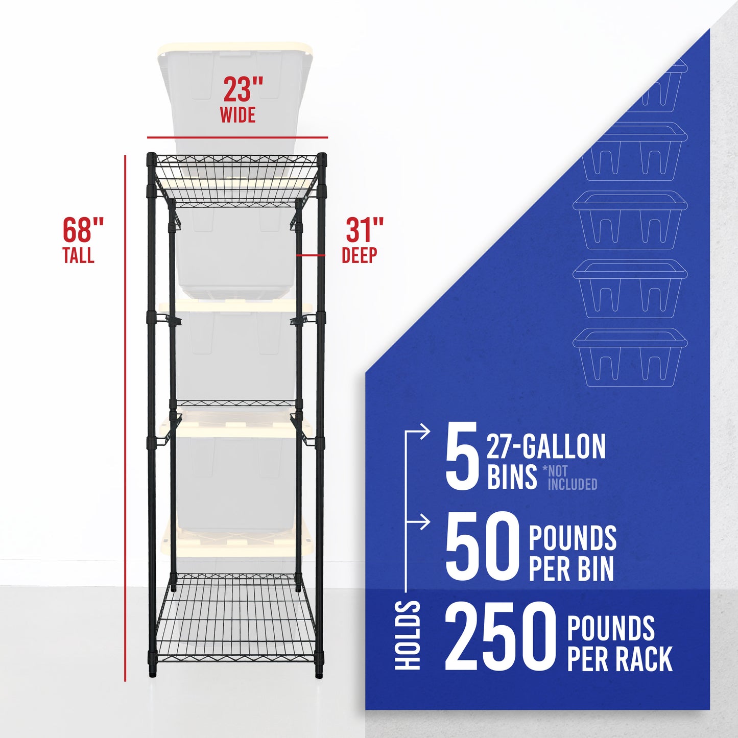 Storage Bin Rack
