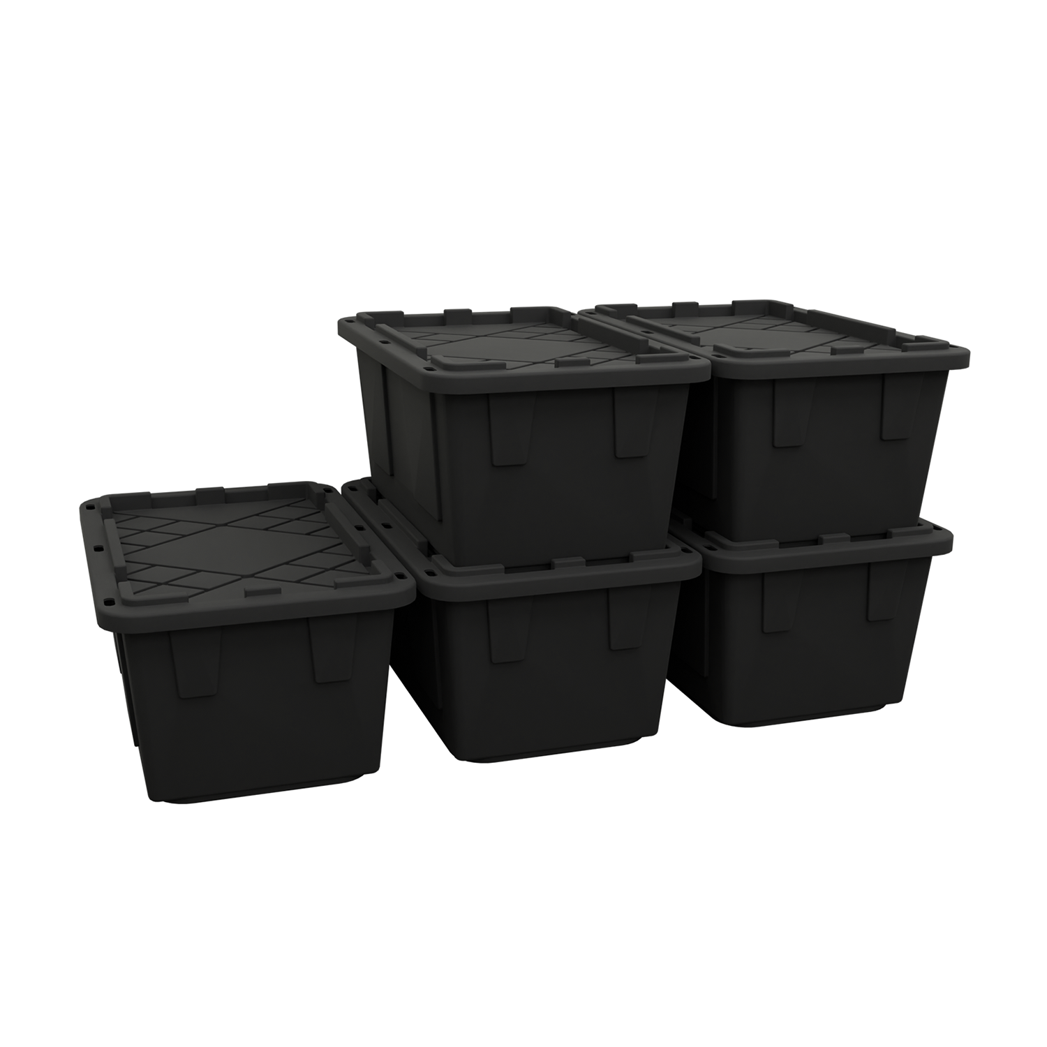 SafeRacks Lockable Storage Bin - 27 Gallon - Set of 5