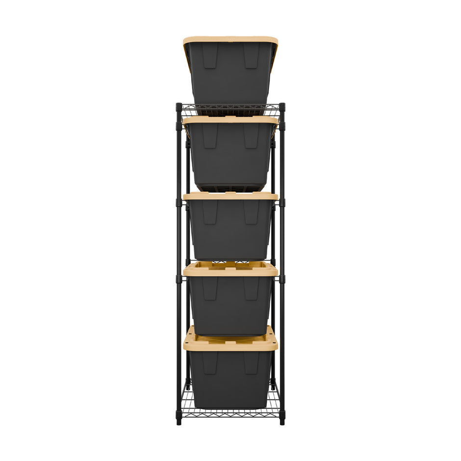 SafeRacks Storage Bin Rack | 27 Gallon Tote Shelf Solutions for Your Home