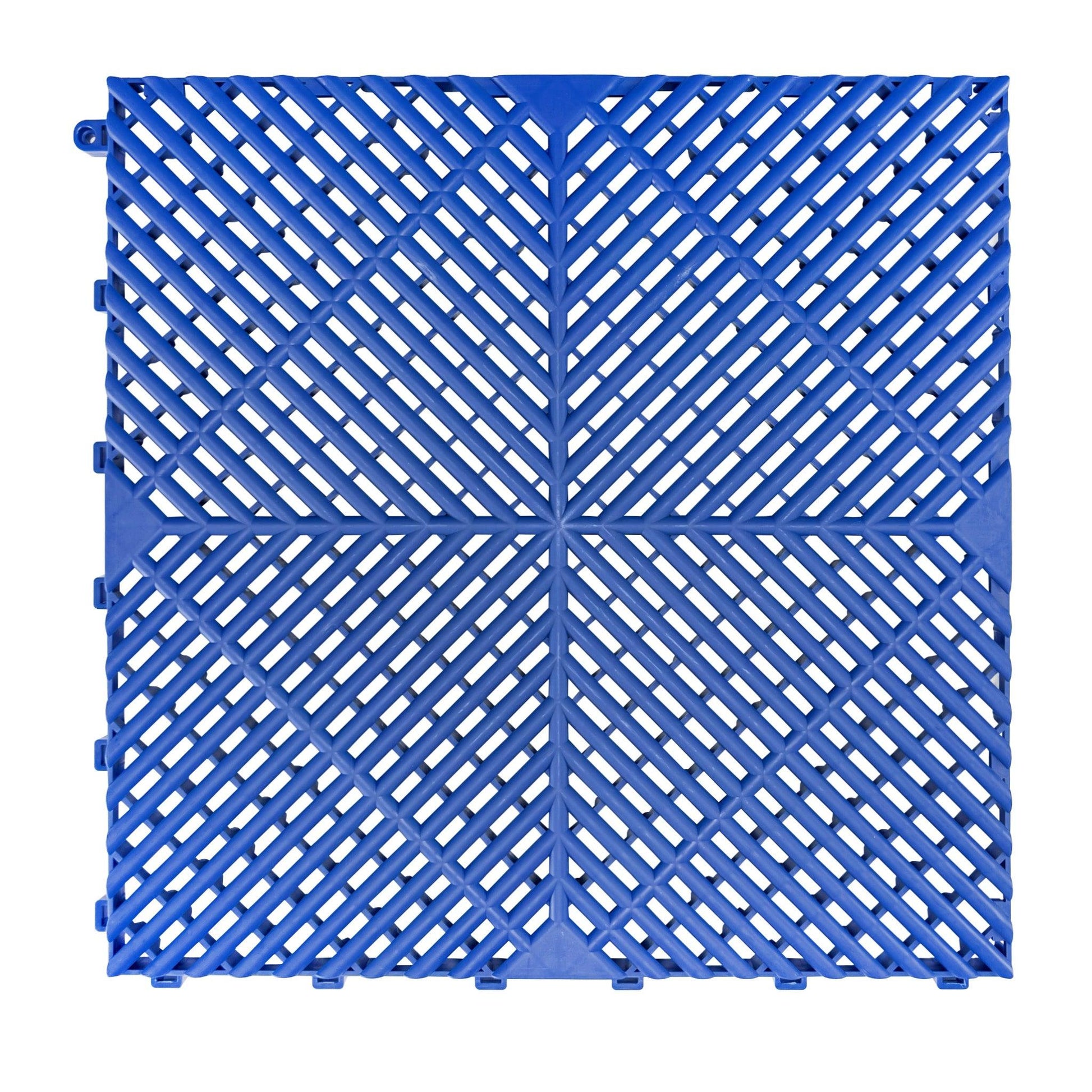 blue garage floor tile