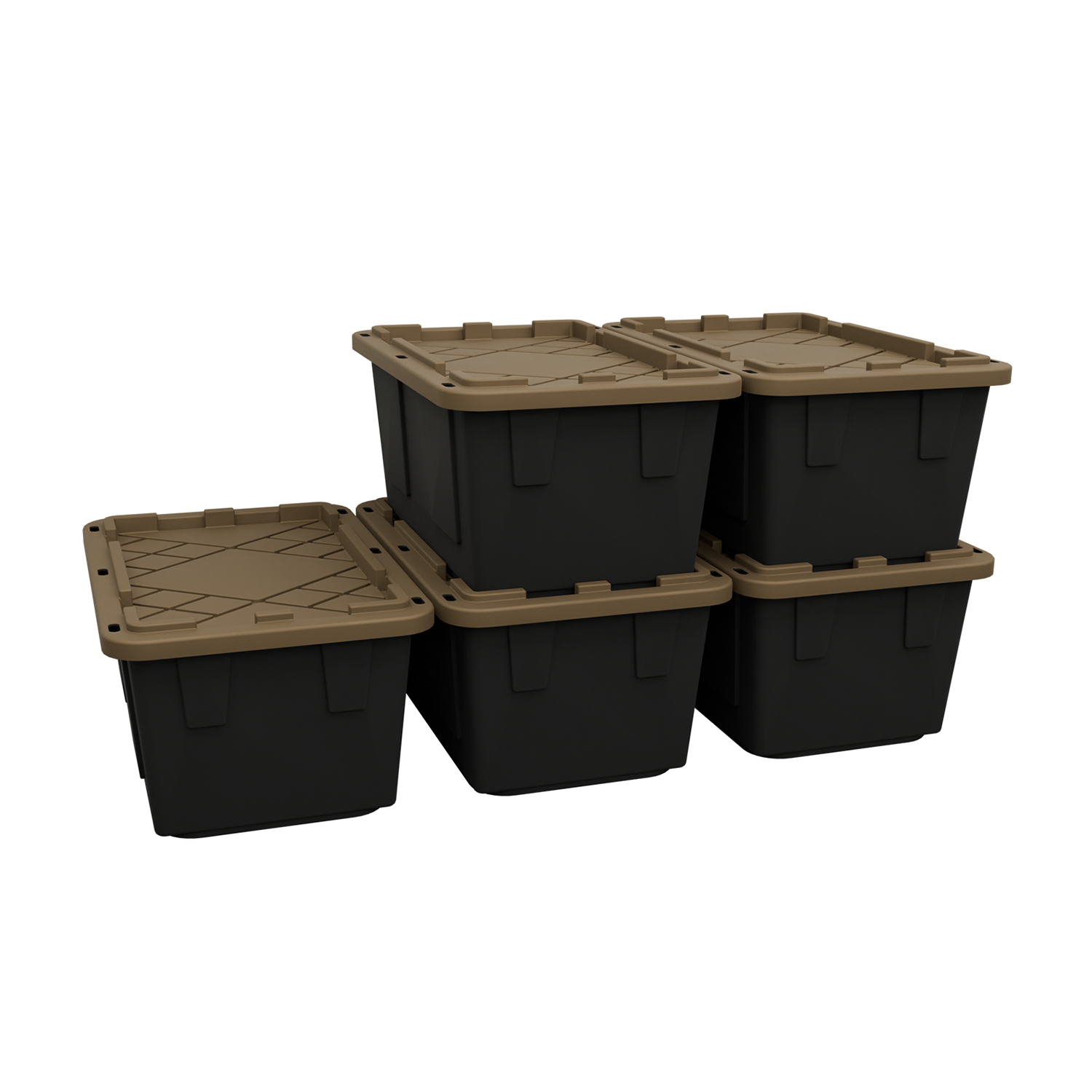 SafeRacks Lockable Storage Bin - 27 Gallon - Set of 5
