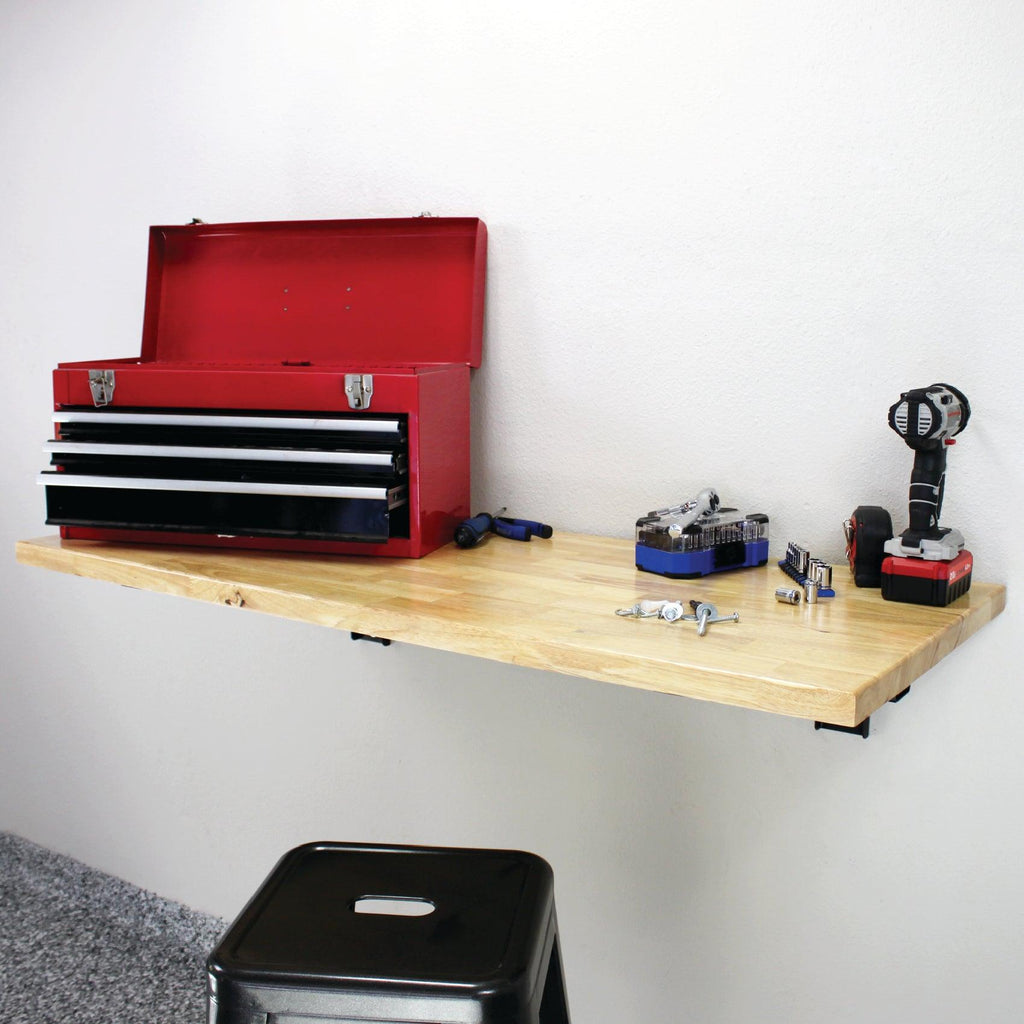 SafeRacks Wall Mounted Folding Workbench for Workshop & Garage