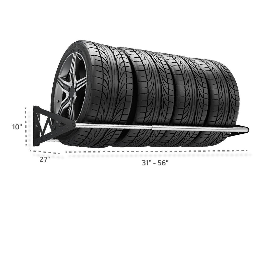 Meta Tire Rack Wall Mount Tire Rack - Tire Storage For Your Garage with SafeRacks