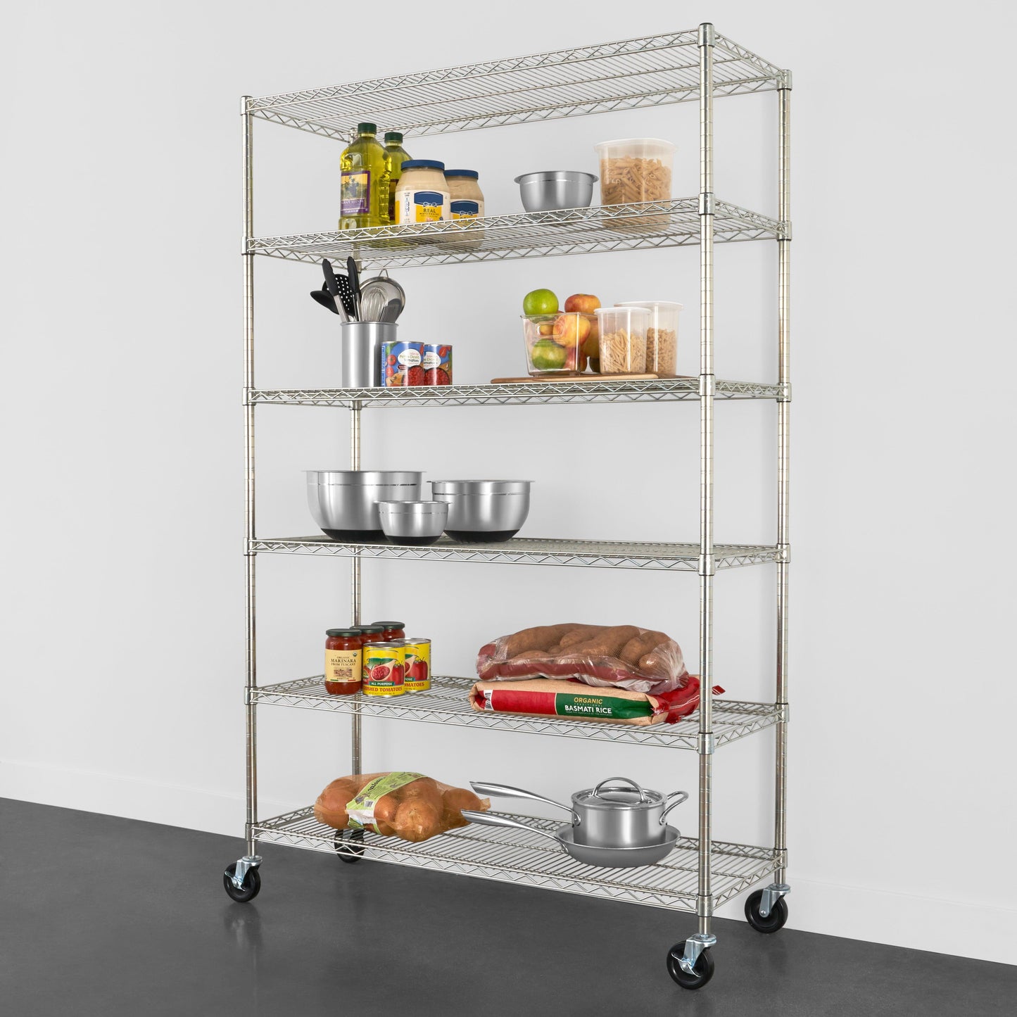 18" x 48" x 72" 6-Tier Wire Rack