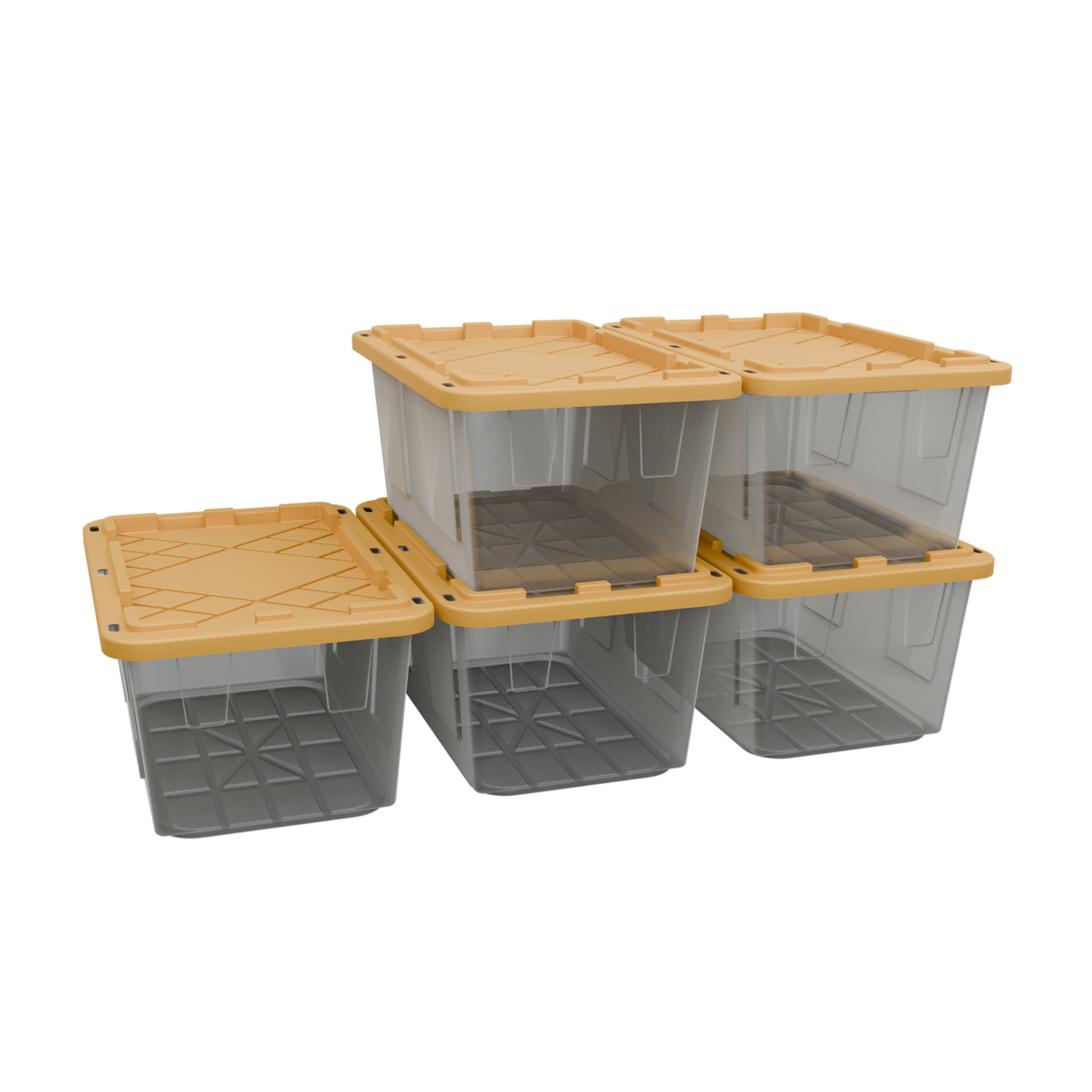 SafeRacks Lockable Storage Bin - 27 Gallon - Set of 5