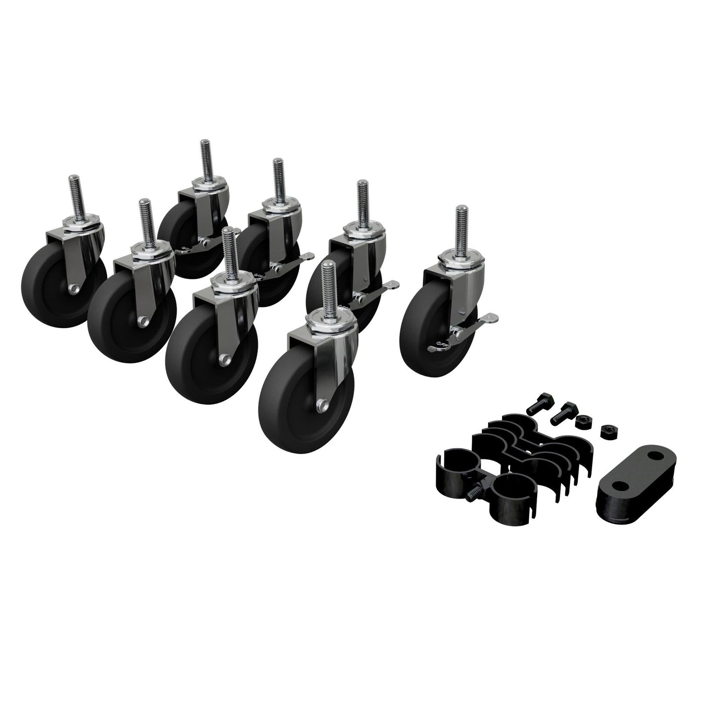 Bin Storage Rack Expansion Kit with Wheels - Safely Connect Bin Rack ...