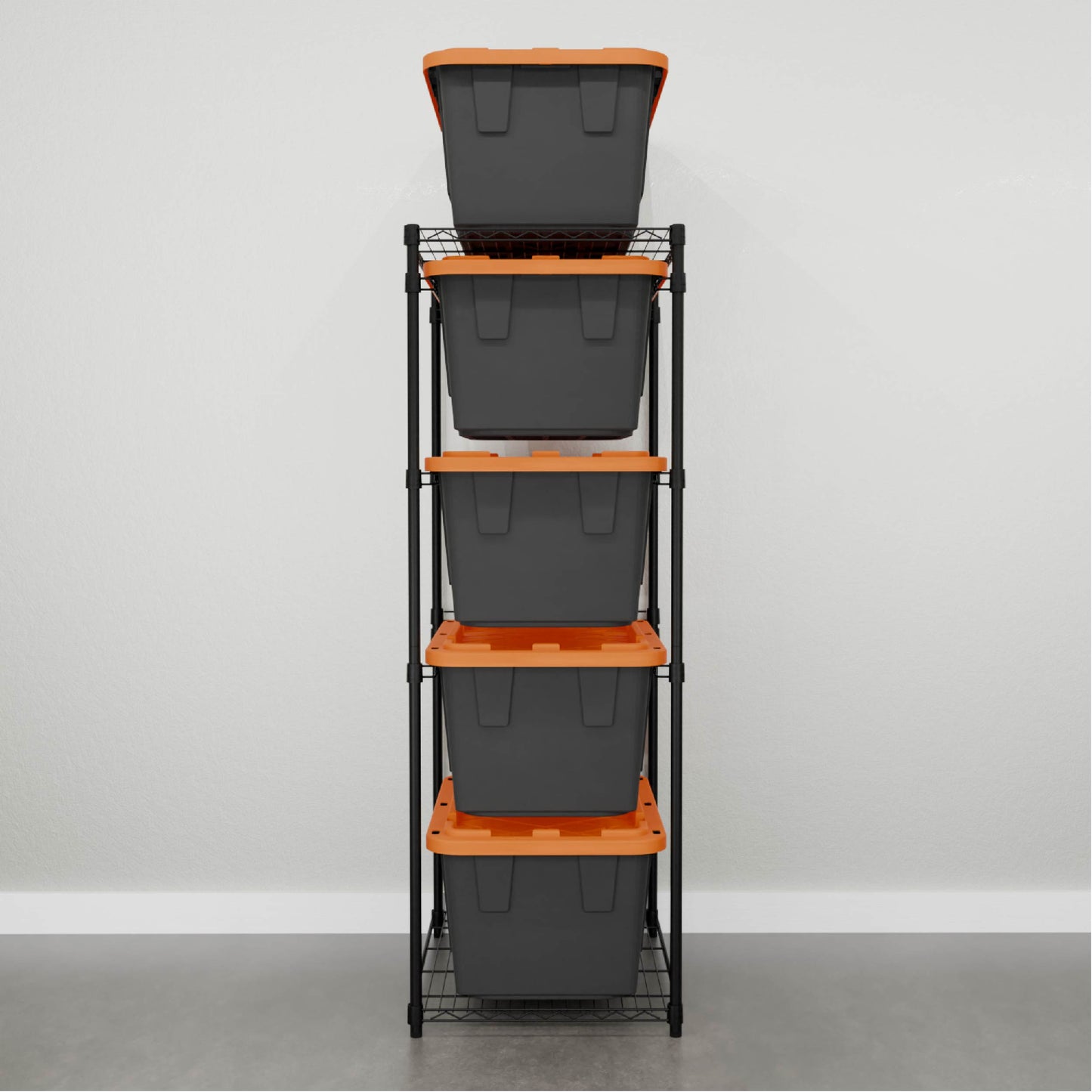 FALL STORAGE SPECIAL - Storage Bin Rack Combo (Black & Orange Bins)