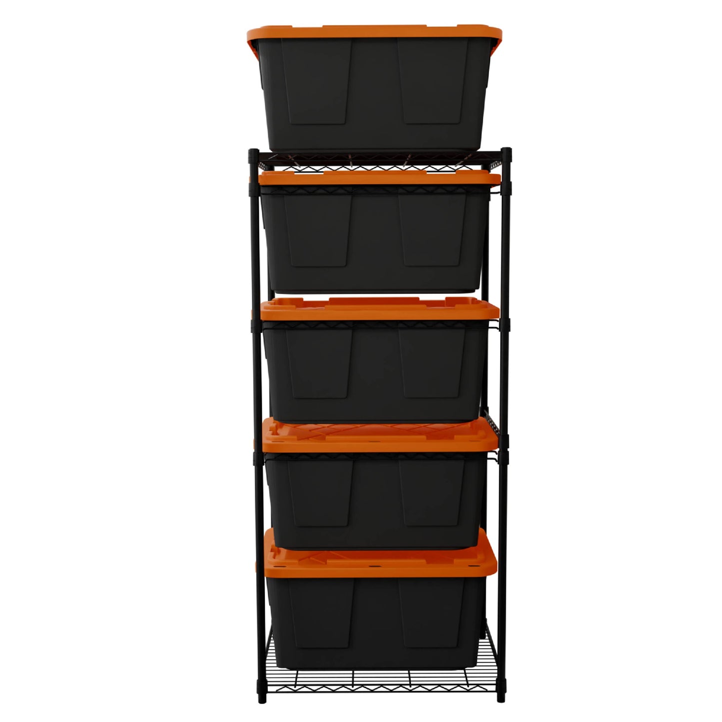 FALL STORAGE SPECIAL - Storage Bin Rack Combo (Black & Orange Bins)
