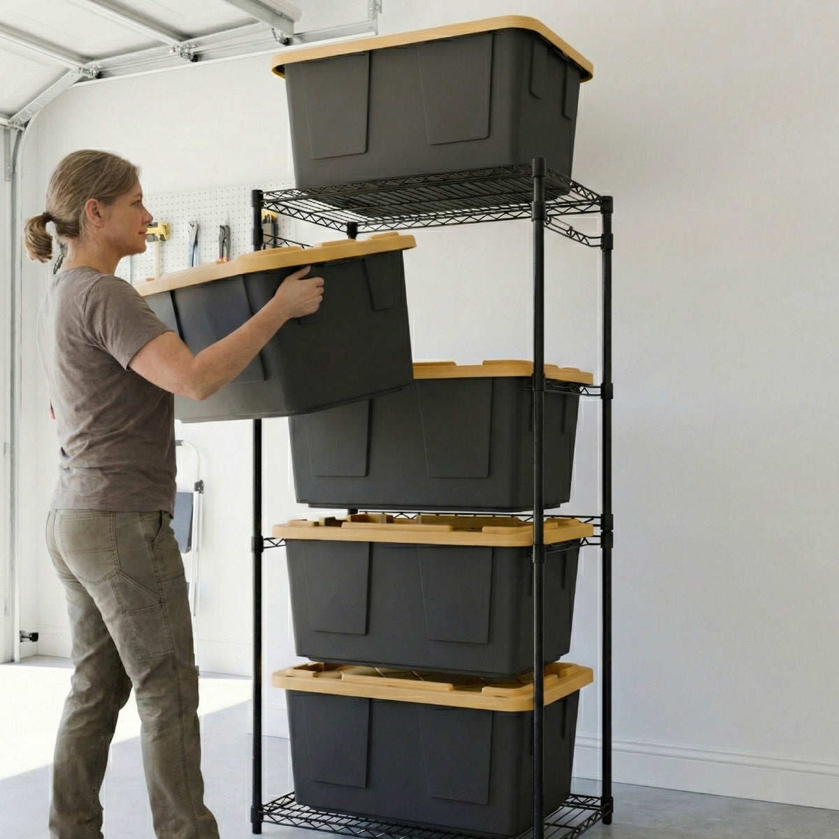 SafeRacks Storage Bin Rack for Storage Bins | No More Stacking