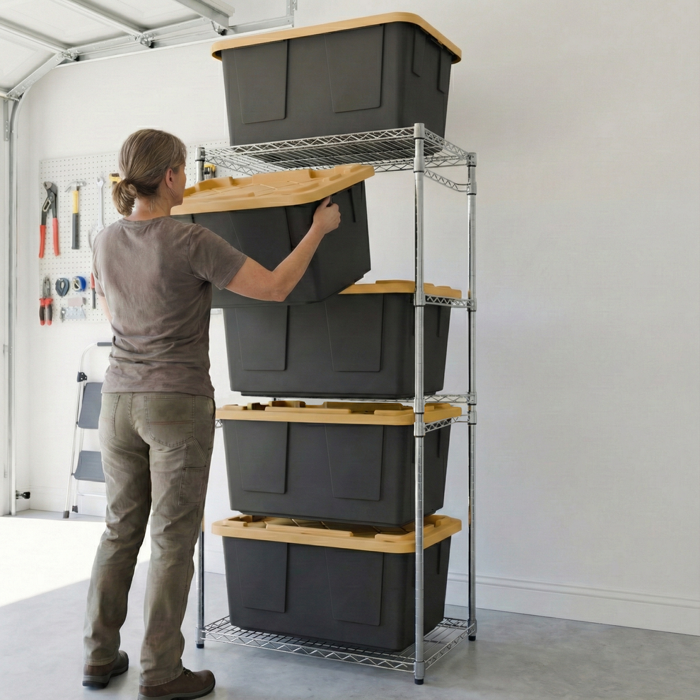 SafeRacks Storage Bin Rack for Storage Bins | No More Stacking