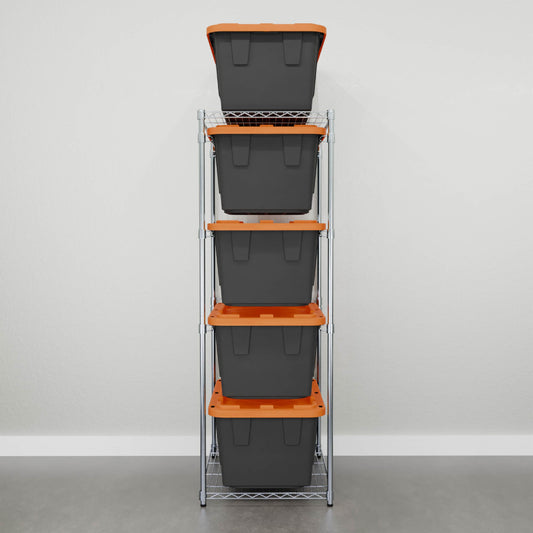 FALL STORAGE SPECIAL - Storage Bin Rack Combo (Black & Orange Bins)