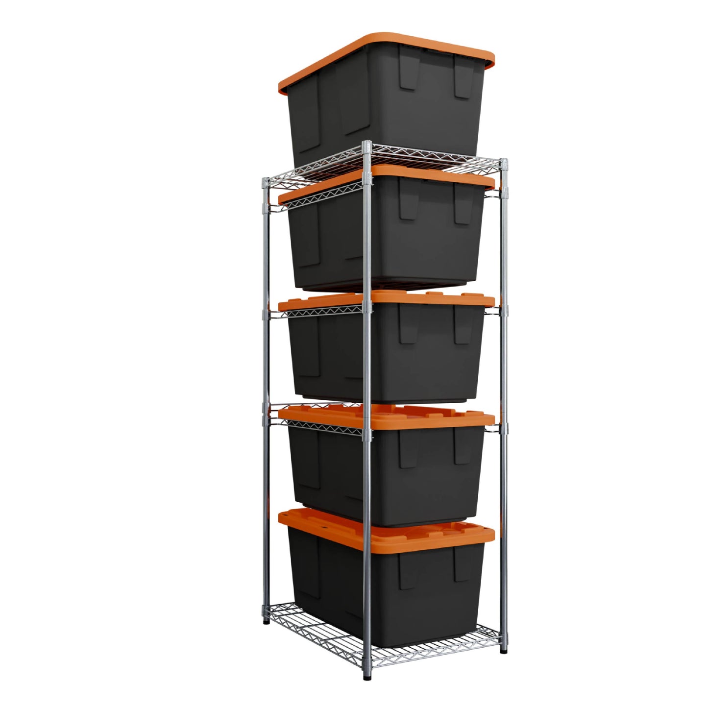 FALL STORAGE SPECIAL - Storage Bin Rack Combo (Black & Orange Bins)