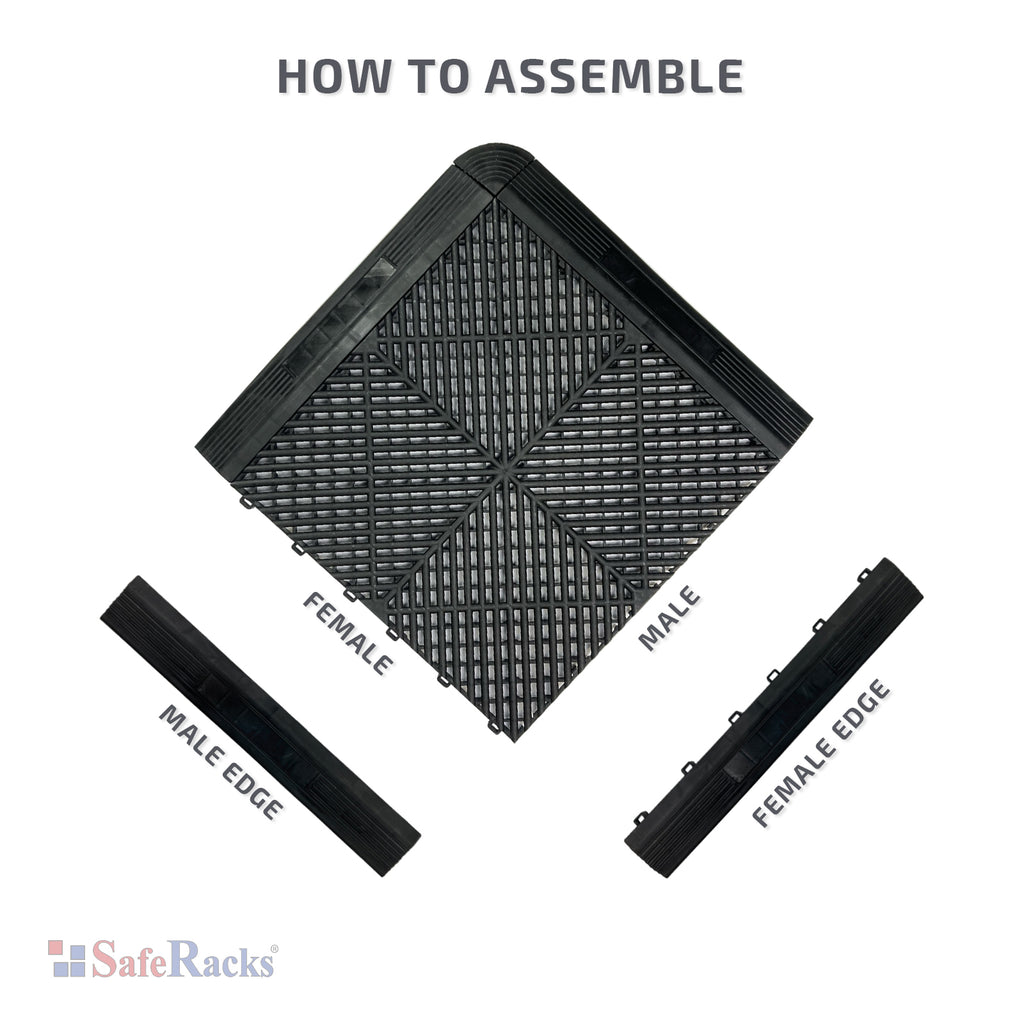 how to assemble saferacks garage floor tile (7726742864086)