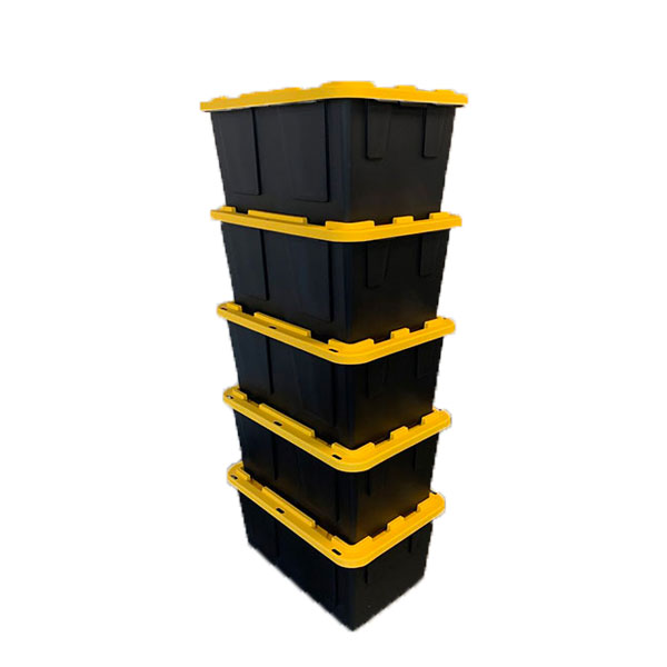 Storage Bins with Lids - Collapsible Storage Bins, 27Gal Plastic